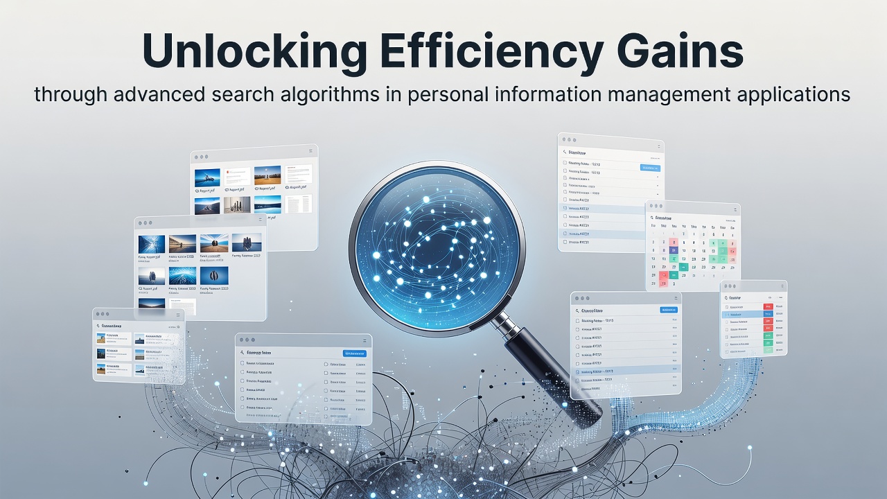 Unlocking efficiency gains through advanced search algorithms in personal information management applications